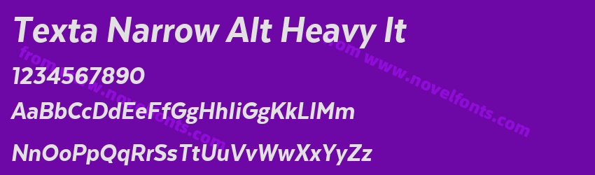 Texta Narrow Alt Heavy ItPreview Texta Narrow Alt Heavy ItPreview