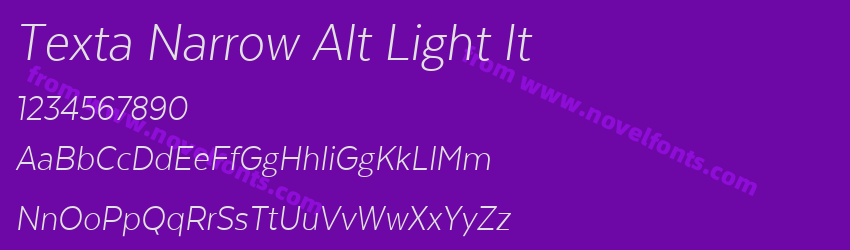 Texta Narrow Alt Light ItPreview Texta Narrow Alt Light ItPreview
