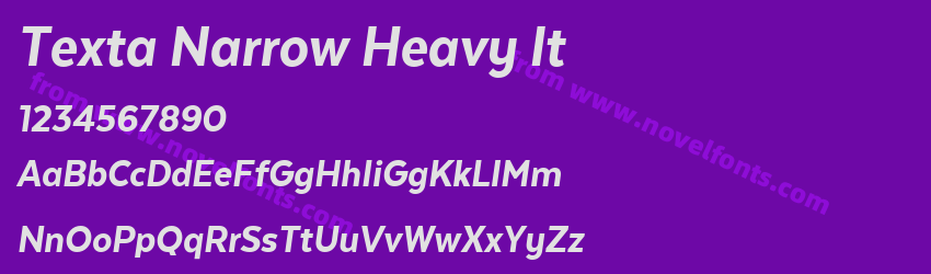 Texta Narrow Heavy ItPreview Texta Narrow Heavy ItPreview
