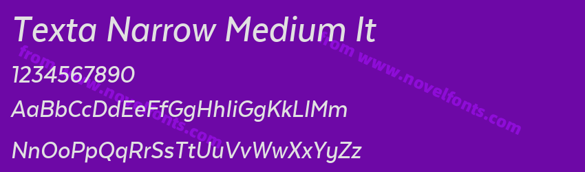 Texta Narrow Medium ItPreview Texta Narrow Medium ItPreview