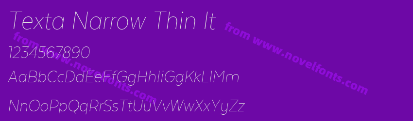 Texta Narrow Thin ItPreview Texta Narrow Thin ItPreview