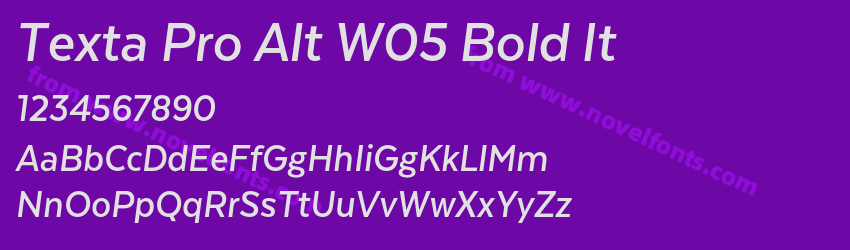 Texta Pro Alt W05 Bold ItPreview Texta Pro Alt W05 Bold ItPreview