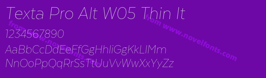 Texta Pro Alt W05 Thin ItPreview Texta Pro Alt W05 Thin ItPreview