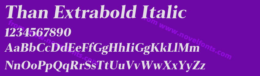 Than Extrabold ItalicPreview Than Extrabold ItalicPreview