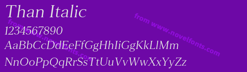 Than ItalicPreview Than ItalicPreview