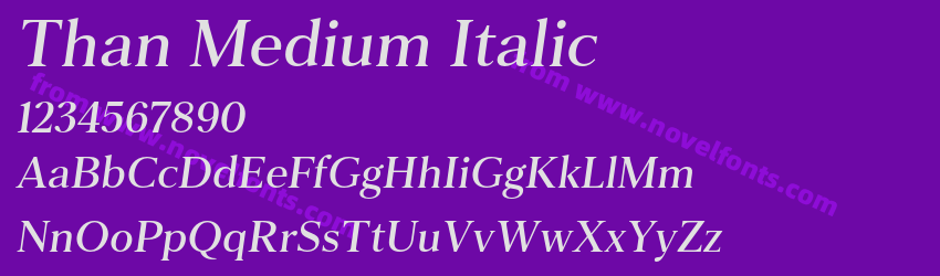 Than Medium ItalicPreview Than Medium ItalicPreview