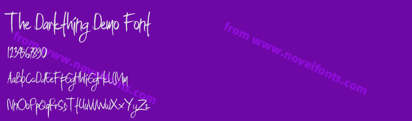 The Darkthing Demo FontPreview The Darkthing Demo FontPreview