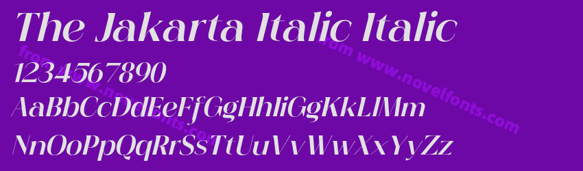 The Jakarta Italic ItalicPreview The Jakarta Italic ItalicPreview