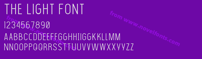 The Light FontPreview The Light FontPreview