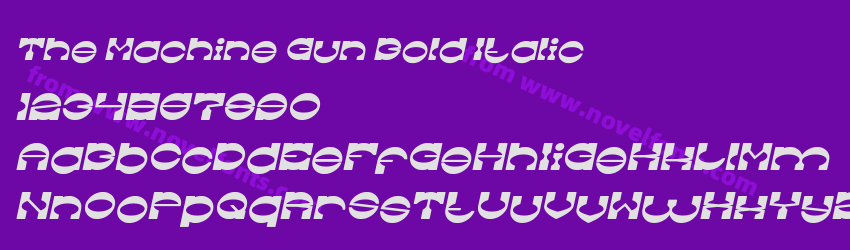 The Machine Gun Bold ItalicPreview The Machine Gun Bold ItalicPreview