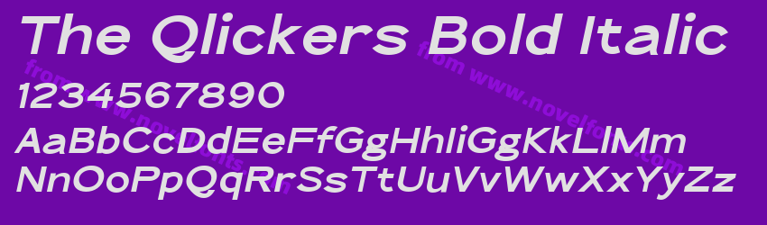 The Qlickers Bold ItalicPreview The Qlickers Bold ItalicPreview