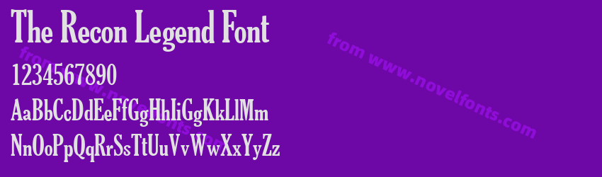The Recon Legend FontPreview The Recon Legend FontPreview