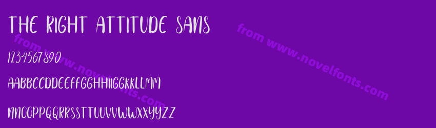 The Right Attitude SansPreview The Right Attitude SansPreview