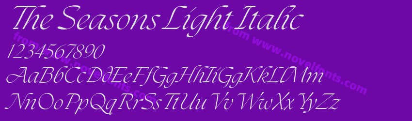 The Seasons Light ItalicPreview The Seasons Light ItalicPreview