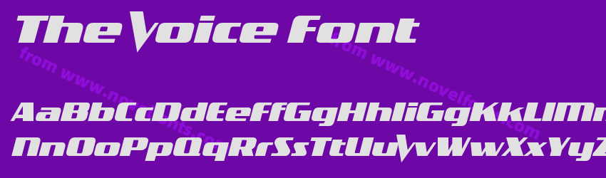 The Voice FontPreview The Voice FontPreview