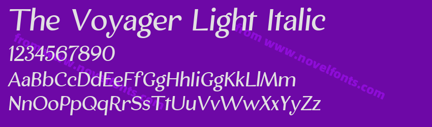 The Voyager Light ItalicPreview The Voyager Light ItalicPreview