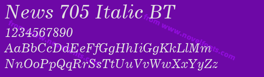 News 705 Italic BTPreview