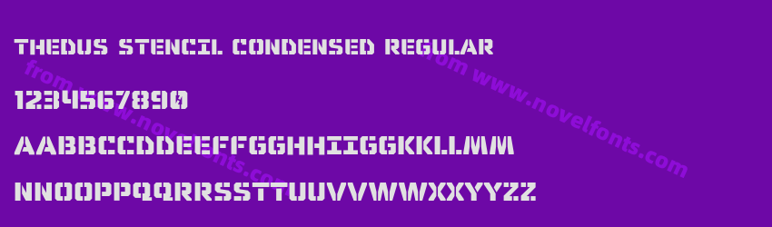 Thedus Stencil Condensed RegularPreview Thedus Stencil Condensed RegularPreview