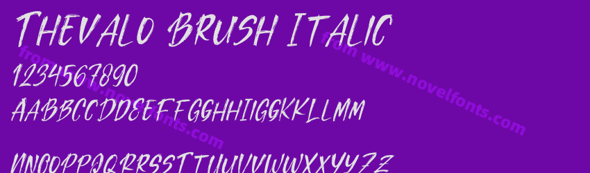 Thevalo Brush ItalicPreview Thevalo Brush ItalicPreview