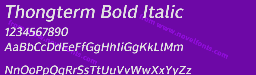 Thongterm Bold ItalicPreview Thongterm Bold ItalicPreview