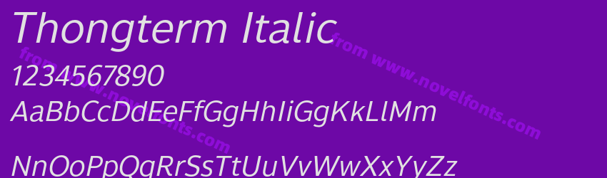 Thongterm ItalicPreview