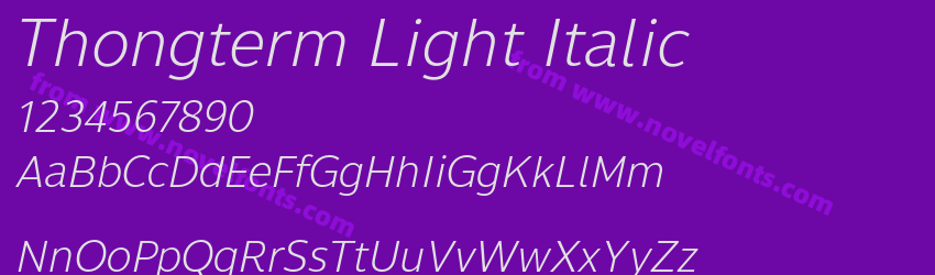 Thongterm Light ItalicPreview Thongterm Light ItalicPreview