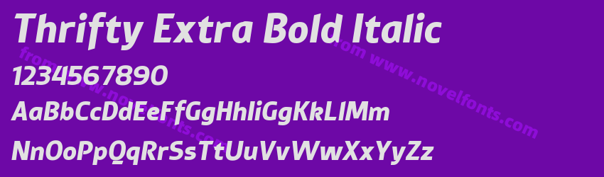 Thrifty Extra Bold ItalicPreview Thrifty Extra Bold ItalicPreview