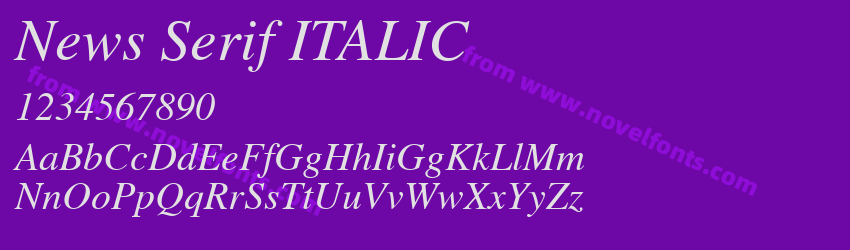 News Serif ITALICPreview