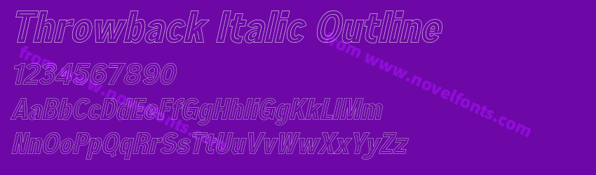 Throwback Italic OutlinePreview Throwback Italic OutlinePreview