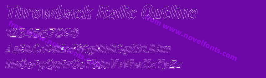 Throwback Italic OutlinePreview Throwback Italic OutlinePreview