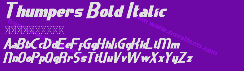 Thumpers Bold ItalicPreview Thumpers Bold ItalicPreview