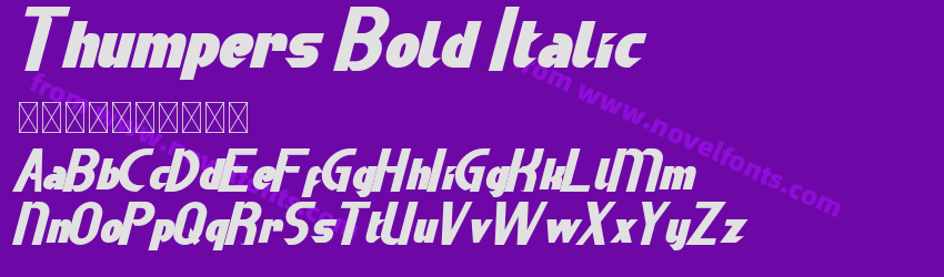 Thumpers Bold ItalicPreview Thumpers Bold ItalicPreview