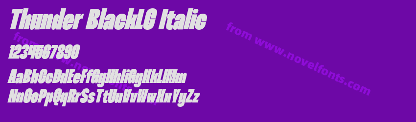 Thunder BlackLC ItalicPreview Thunder BlackLC ItalicPreview