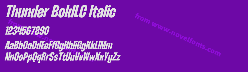 Thunder BoldLC ItalicPreview Thunder BoldLC ItalicPreview