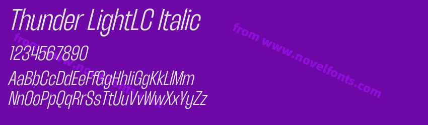 Thunder LightLC ItalicPreview Thunder LightLC ItalicPreview