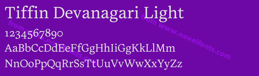 Tiffin Devanagari LightPreview Tiffin Devanagari LightPreview