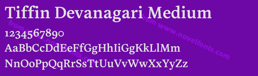 Tiffin Devanagari MediumPreview Tiffin Devanagari MediumPreview