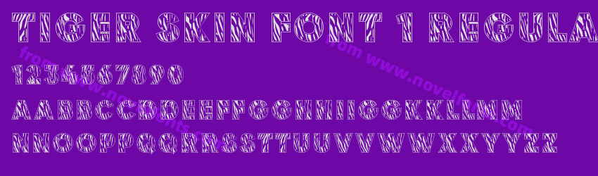 Tiger Skin Font 1 RegularPreview Tiger Skin Font 1 RegularPreview