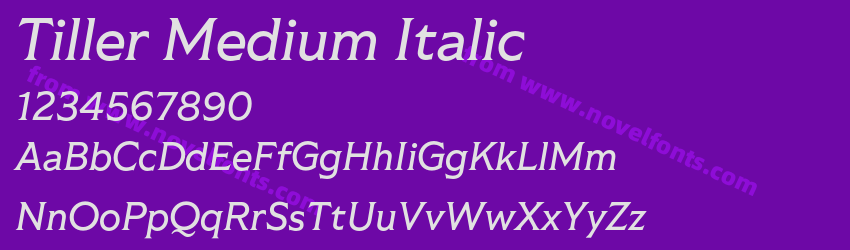 Tiller Medium ItalicPreview Tiller Medium ItalicPreview