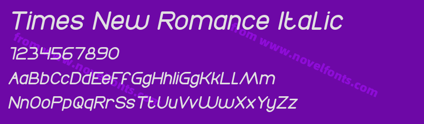 Times New Romance ItalicPreview Times New Romance ItalicPreview