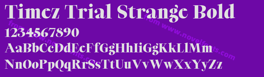 Timez Trial Strange BoldPreview Timez Trial Strange BoldPreview