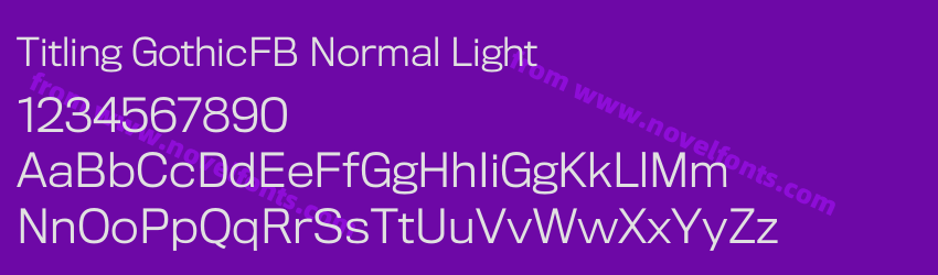 Titling GothicFB Normal LightPreview Titling GothicFB Normal LightPreview