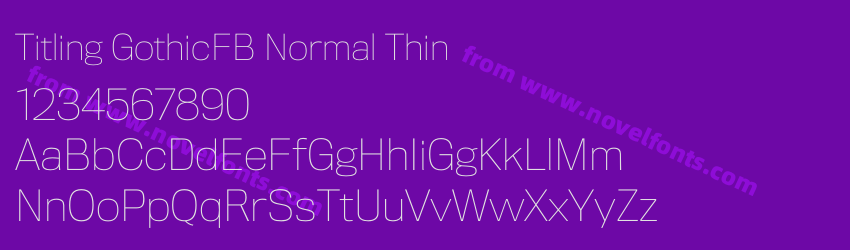 Titling GothicFB Normal ThinPreview Titling GothicFB Normal ThinPreview