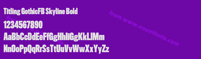 Titling GothicFB Skyline BoldPreview Titling GothicFB Skyline BoldPreview