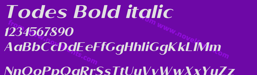 Todes Bold italicPreview Todes Bold italicPreview