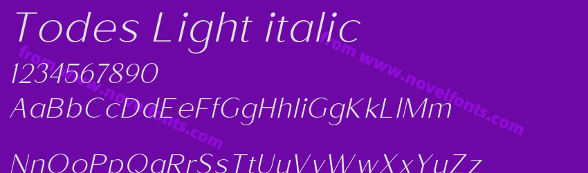 Todes Light italicPreview Todes Light italicPreview