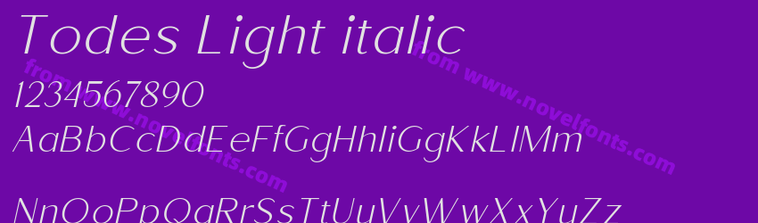 Todes Light italicPreview Todes Light italicPreview