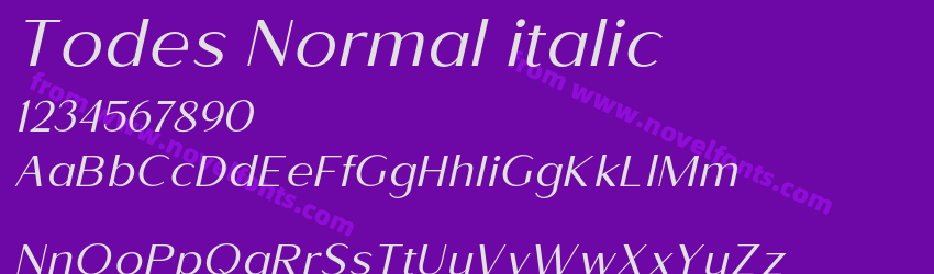 Todes Normal italicPreview Todes Normal italicPreview