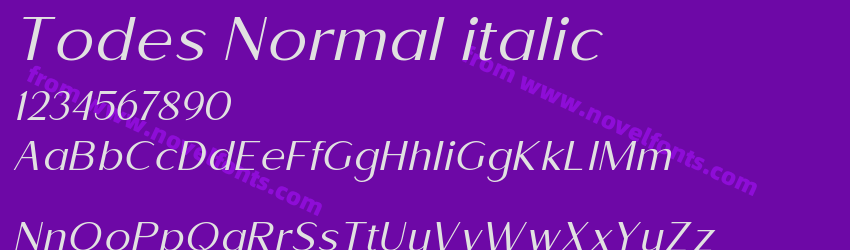 Todes Normal italicPreview Todes Normal italicPreview