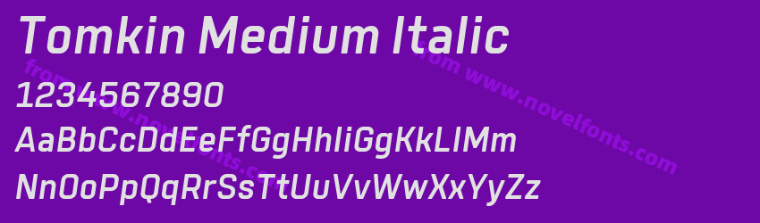 Tomkin Medium ItalicPreview Tomkin Medium ItalicPreview